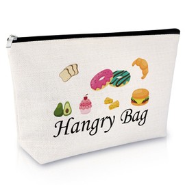 Snacks Lover Food Storage Bag Foodie Gifts for Women Snacks Bag for Travel Funny Birthday Christmas Gifts for Her Daughter Sister Niece Cosmetic Pouch Friendship Graduation Gift Zipper Travel Pouch
