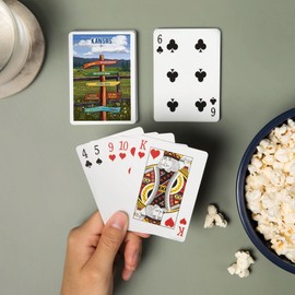 Lantern Press Kansas, Signpost, Meadow (52 Playing Cards, Poker Size Card Deck with Jokers)