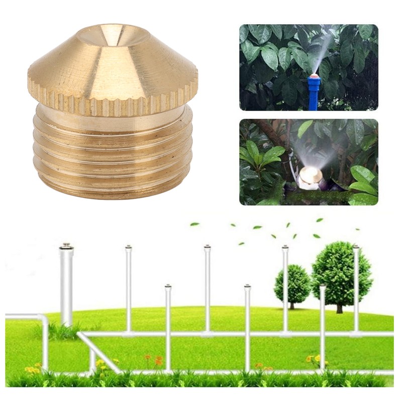 10pcs Brass Misting Nozzles Fog Sprinkler Head for Factory Site