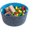 Betzold - Storage basket felt basket turquoise, diameter 38 cm,