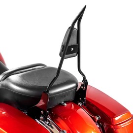 Mofun 27" Tall Sissy Bar Detachable Passenger Backrest Rear Pad Compatible with Harley Touring Street Electra Road Glide Road King FLHX FLHT Motorcycle Passenger Backrest, 2009-2025 Black