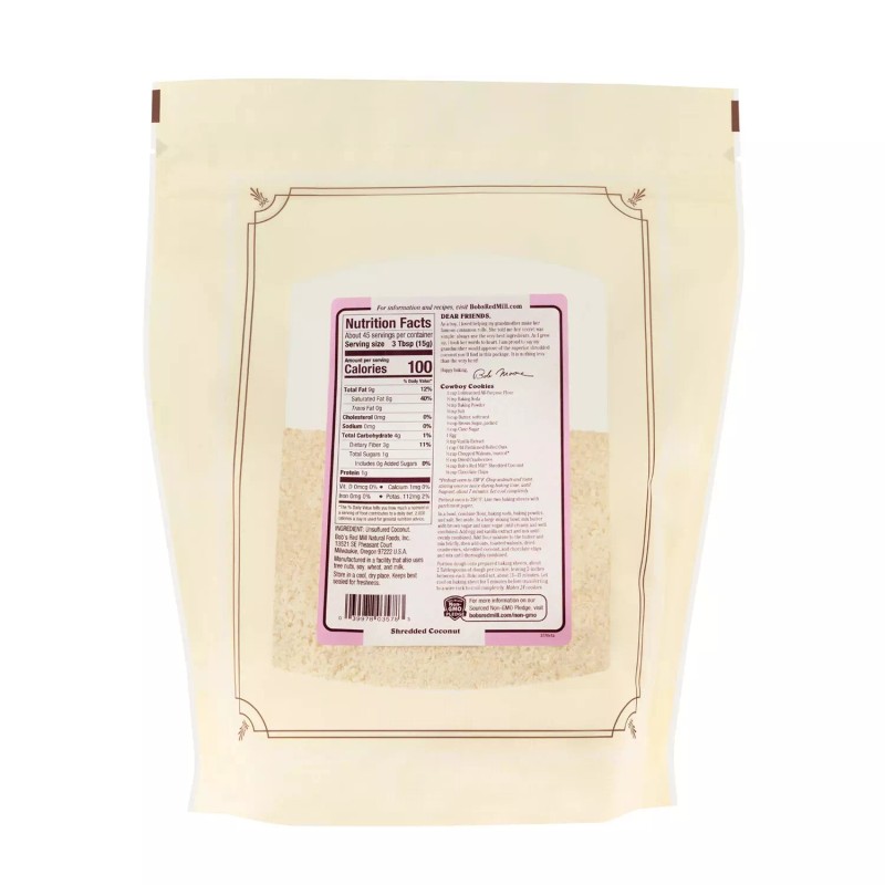 Bob's Red Mill Shredded Unsweetened Coconut, 24 oz.