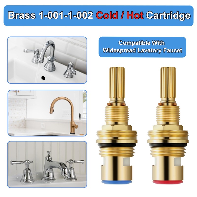 Brass 1-001 & Brass 1-002 Ceramic Valve Cartridge, Compatible with