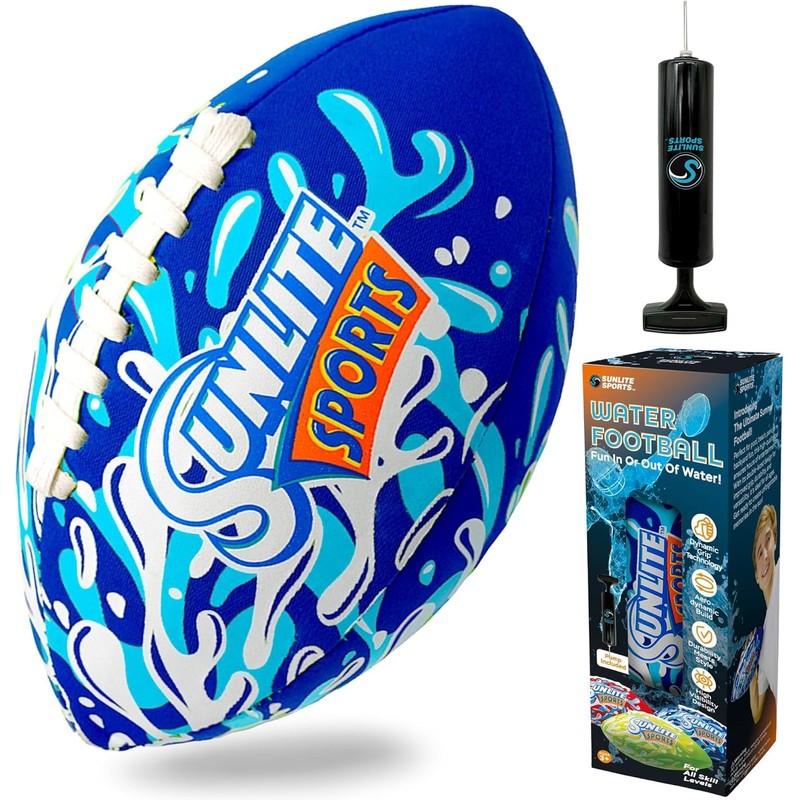 Sunlite Sports Waterproof Football, Outdoor Play, For Pool Beach Lake