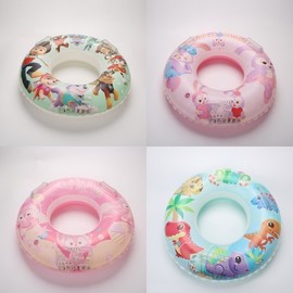 Thick Cartoon Astronaut Dog Swimming Ring Life Buoy Elf1942 50cm + Rabbit Handle Ring 8ea