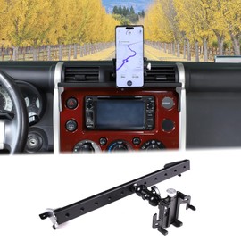 Car Instrument Panel Track Mobile Phone Holder Fit for Toyot@a FJ Cruiser 2007-2021 Car Phone Holder Mount Dash Panel Track Cell Phone Holder Central Air Vent Multifunctional Phone Holder Accessories