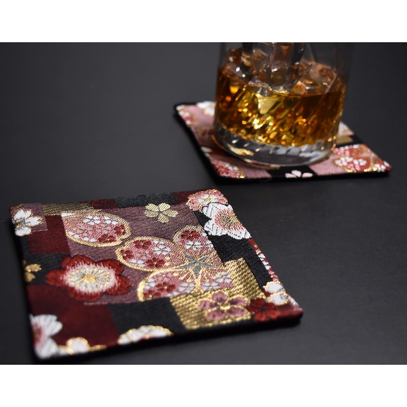 Perfect as a Present, Ready-to-Go Boxed, Golden Brocade Weaving, Japanese
