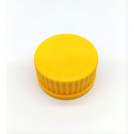 Pastein Yellow GL45 Polypropylene Screw Cap with Internal Molded Seal Ring for Lab Prex Media Bottles (Case of 12)