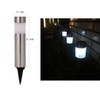 Solar Bollard Lights Outdoor - 6 Pack Stainless Steel Warm
