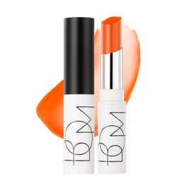 BOM COSMETICS Dewy Lip Balm #4 PURE CORAL, Sheer Glow Lip Care with Vitamin E and Shea Butter for Hydration, Nourishment, and Plump Lips, Buildable Juicy Shine in 7 Lively Colors, Korean Lip Makeup