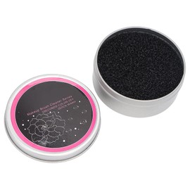 Esponja limpiadora de brochas, esponja limpiadora de color reutilizable de carbón activado negro para viajar