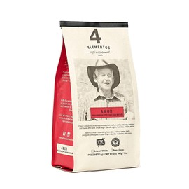 4 Elementos Amor Roasted Coffee Beans – 12oz Single-Origin Artisanal Coffee – Specialty Arabica Coffee Beans from Columbia – Ideal for Espresso and French Press – Rich Flavor Profile