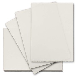 NEUSER PAPIER Handmade paper DIN A4-75 sheets of letter paper - without watermark - vintage paper handmade, 210 x 297 mm, natural white
