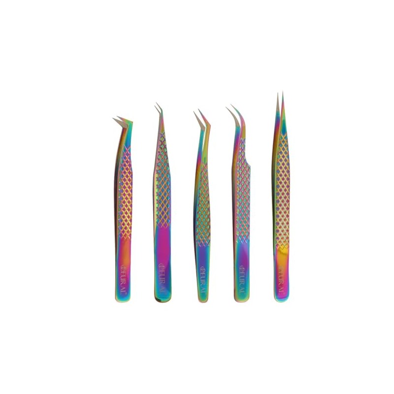 Japanese Stainless Steel Eyelash Tweezers - Straight & Curved, 90