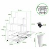Floral Display Stand with 16 White Flower Baskets 4-Layers Cart