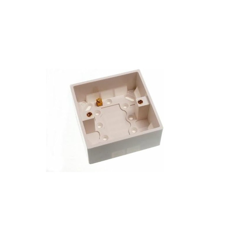 Deep Plastic Single 1 Gang Surface Mounted Back Box 47