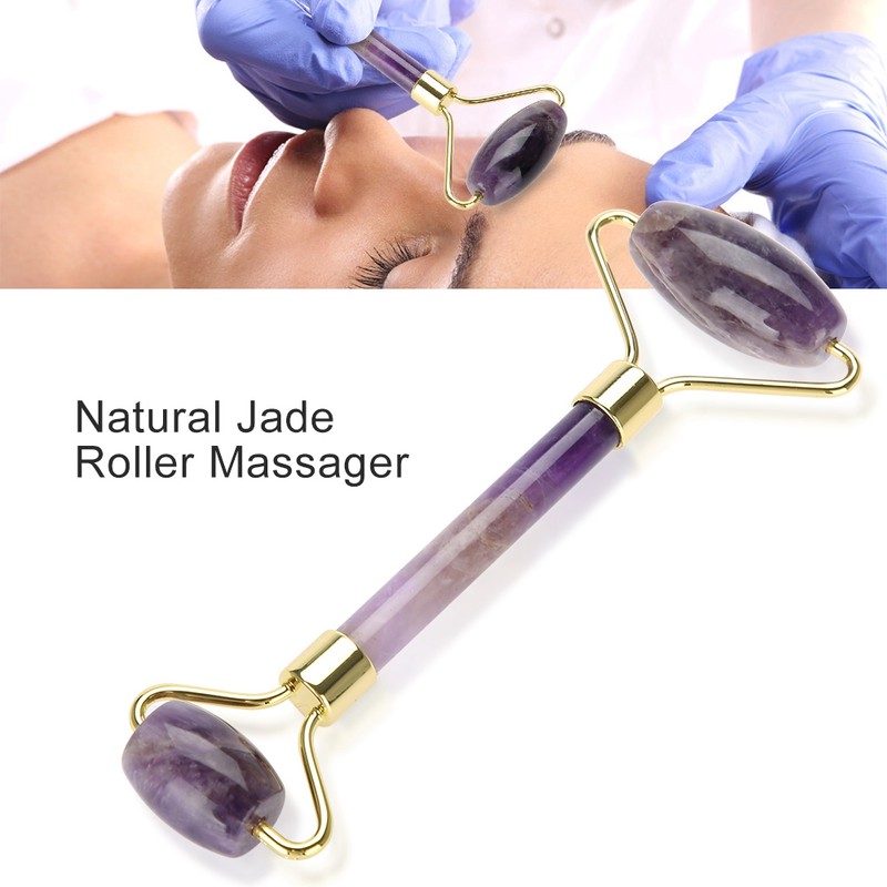 Natural Jade Roller Massage Amethyst Facial Massage Anti Wrinkle Anti