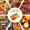 accep Snack Box Container,Divided Serving Rray with Lid,4 Compartment Snack