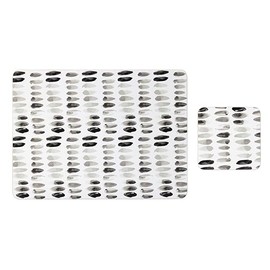 Set of 4 (8pc) Pebble Placemat & Coaster Set, Cork Backed Placemats, & Kitchen Protector Mats for Decoration, Heat-Resistant Coating & Cork Board Base Cork Placemats