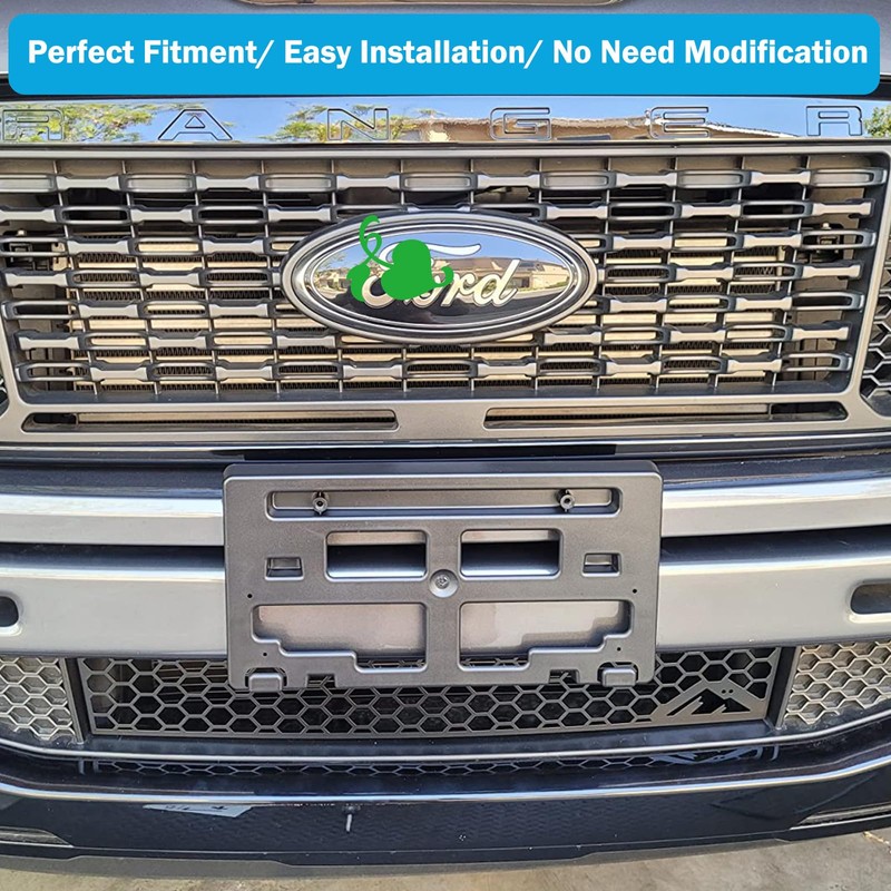 Wocch Front License Plate Frame for Ford Ranger 2019 2020