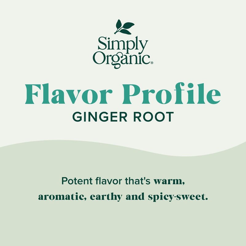 Simply Organic Ground Ginger Root, 1.64 Ounce, Non ETO, Non