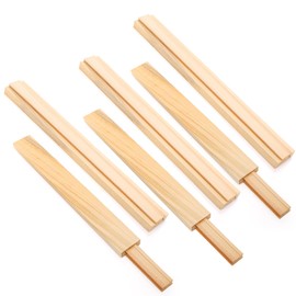 Kingrol 6 Pack 16 Inch Wooden Drawer Slides, Bottom Mount Center Guide Track with Slide Glides, Classic Traditional Dresser Replacement Parts