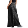 chouyatou Women's Vintage A-Line Frayed Maxi Denim Skirt Distressed High