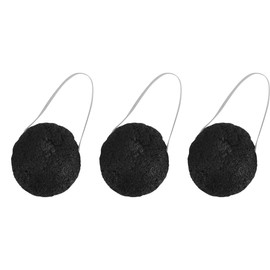 Laroal 3 Stück natürliche Konjac-Gesichtsschwämme mit Aktivkohle und Aloe Vera für ein sanftes Gesichtsreinigungs-Peeling. Nachhaltige Reinigungsschwämme für alle Hauttypen. Schwarz