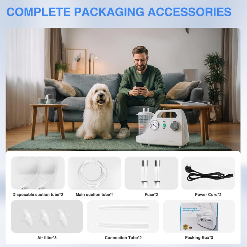 Portable Veterinary Suction Machine for Home Use with 1000ml Capacity