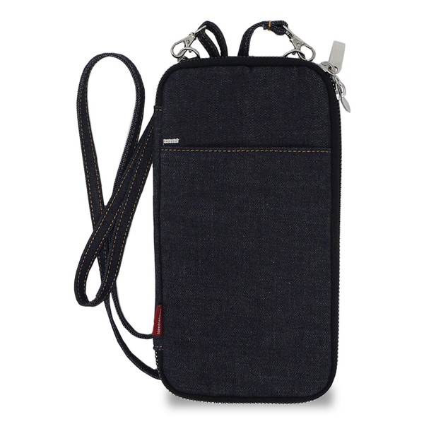 [NeedNetwork] Okayama Denim Shoulder Bag, Smartphone Pouch, Waist Pouch, Body Bag, Pochette, RFID Skimming, Waist Bag, Sacoche, Cross-body, Indigo Blue, indigo blue