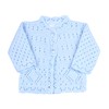 Babyprem Premature Baby Cardigan Jacket Lacy Knitted 3-8lb Blue PREM