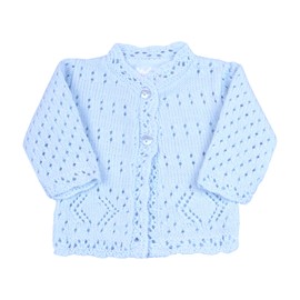 Babyprem Premature Baby Cardigan Jacket Lacy Knitted 3-8lb Blue PREM 3