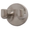 Bathroom Hook, 2 Hook, 1-3/4In D, Satin