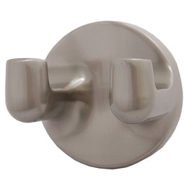 Bathroom Hook, 2 Hook, 1-3/4In D, Satin