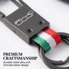 Italy Keyring with Fiat Logos, Accessories for Fiat 500C Accessories,