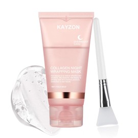 Collagen Night Wrapping Mask, Collagen Overnight Wrapping Peel Off Face Mask, Overnight Collagen Wrapping Mask For Deep Hydration, Elasticity Care & Glowing Skin, Korean Face Mask