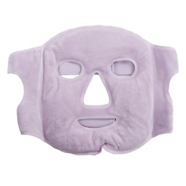 Face Mask Sleeping Hot Cold Compress Gel Bead Face Cover Soft Swelling Stress Relief Heat Ice Pack Face Cover (Purple)