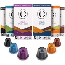 Cru Kafe Organic Coffee Pod Discovery Pack (60 Capsules) Compatible with Nespresso Original Line