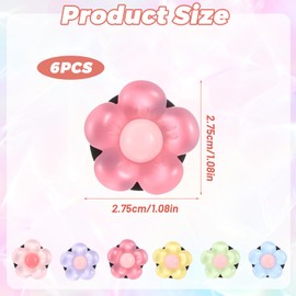 YBEATY 6 Pcs Air Vent Clips Pastel Daisy Flower Car Accessories Multicolor Car Interior Decor Charm Cute Air Conditioner Outlet Decoration for Women Girls