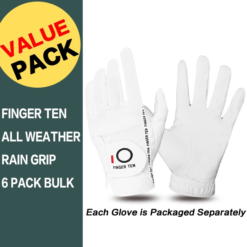 FINGER TEN Golf Gloves Men Right Left Handed Golfer Mens