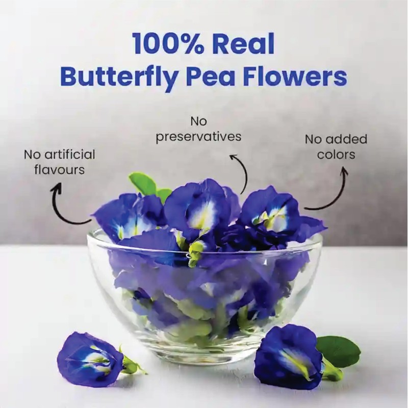 Pyramid Teabags Enveloped (BUTTERFLY BLUE PEA FLOWER TEA BAGS)