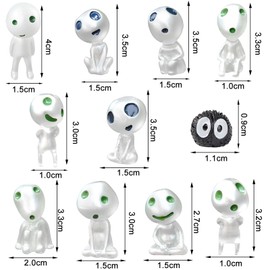 Sctmda Tree Elf Doll, Pack of 20, Princess Mononoke Forest Ghost Figure, Mini Garden Decoration, Princess Doll, Micro Landscape Ornament, Mini Resin Garden Decoration, Suitable for Home Garden
