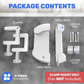 Head Concepts Head Concepts Clamp Fan Holder for Woozoo Fan - Bunk Bed & Dorm Bed Mount - College Dorm Essentials -Compatible with 8.27" Woozoo Models (FAN NOT INCLUDED)