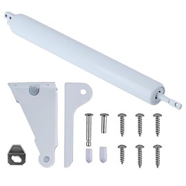 1 Set White Automatic Door Closer-can Smooth Buffering Speed Closing Motion for Storm Speed Pneumatic Door Bracket with Hold Adjustable Closing Cushion Speed for During The Storm Period Safe Shutdown