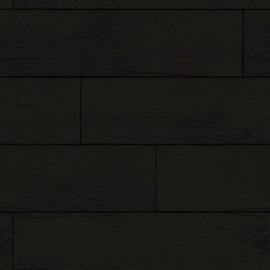 Tempaper Black Shiplap Wood Planks Removable Peel and Stick Wallpaper, 20.5 in X 16.5 ft, Made in The USA