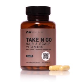 NU Standard® TAKE N GO Hair Vitamins for Hair Loss for Women | Marine Collagen and Biotin Supplement | Stress Relief | Combat Thinning Hair | DHT Blocker for Women | Bioavailability (30-Day Supply)