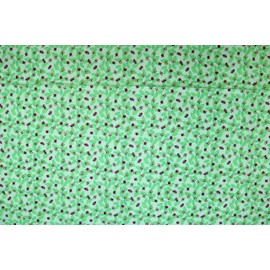 Pyrhan Lady Bug on Leave Polycotton Prints | 45 Inch Wide Dress Craft Fabric Material by The Metre | Polycotton Print Used in Sewing Kit and Accessories-Quilting Fabric (Green)