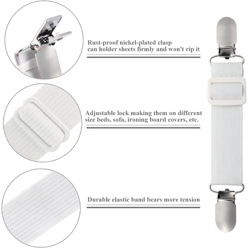 LIHAO 4 Pinzas Elásticas Ajustables para Funda de Tablas de
