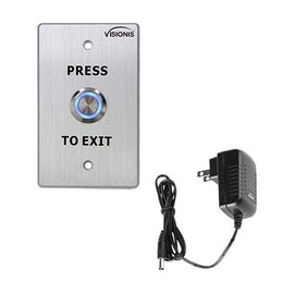 FPC-5432 Visionis VIS-7001 Doorbell Type with Blue LED Request to Exit Button for Door Access Control with Power Supply
