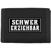 Spaß Kostet Purse with Sew-On Sayings, Hard to Educate, black